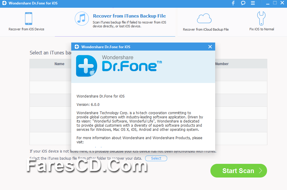 برنامج استعادة المحذوفات من اى فون Wondershare Dr.Fone for iOS 6.0.0.25 (2)