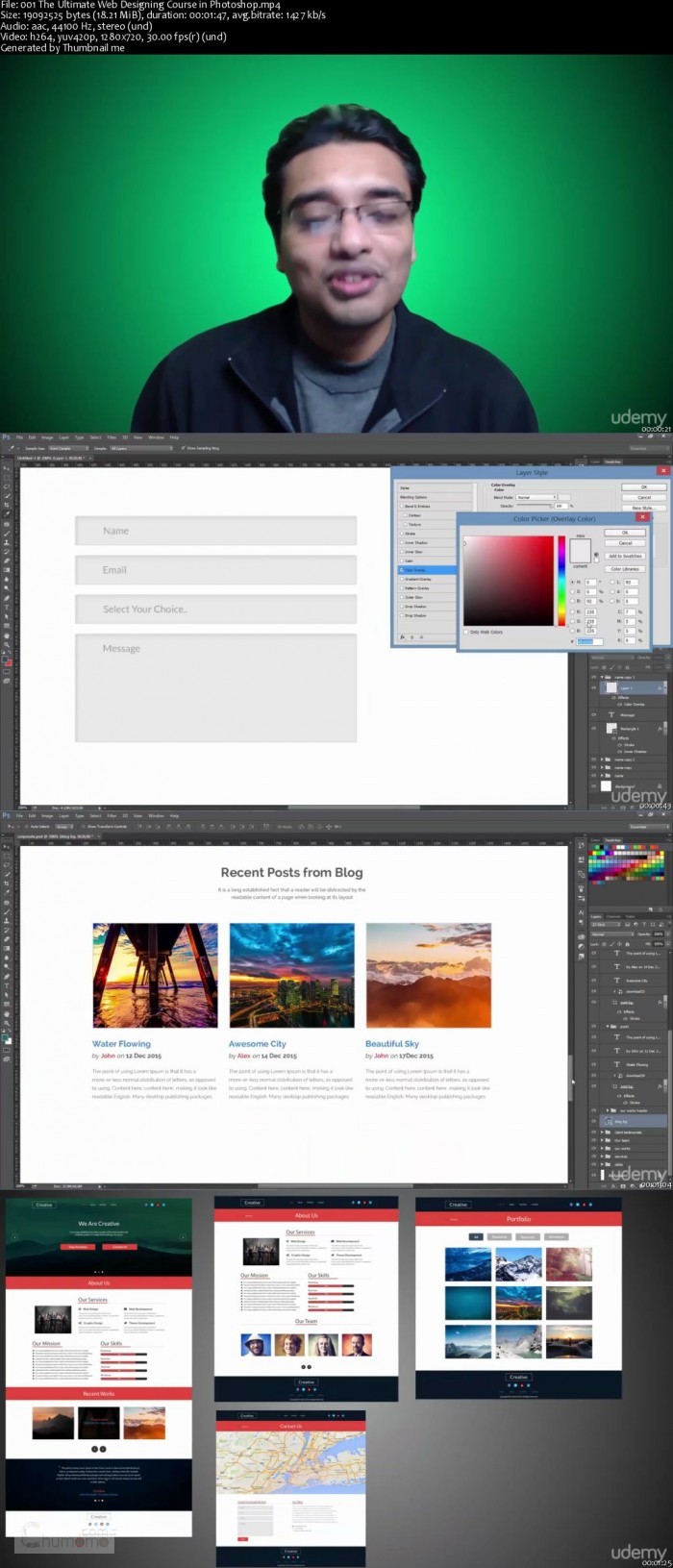 كورس تصميم المواقع بالفوتوشوب The Ultimate Web Designing Course in Photoshop (2)