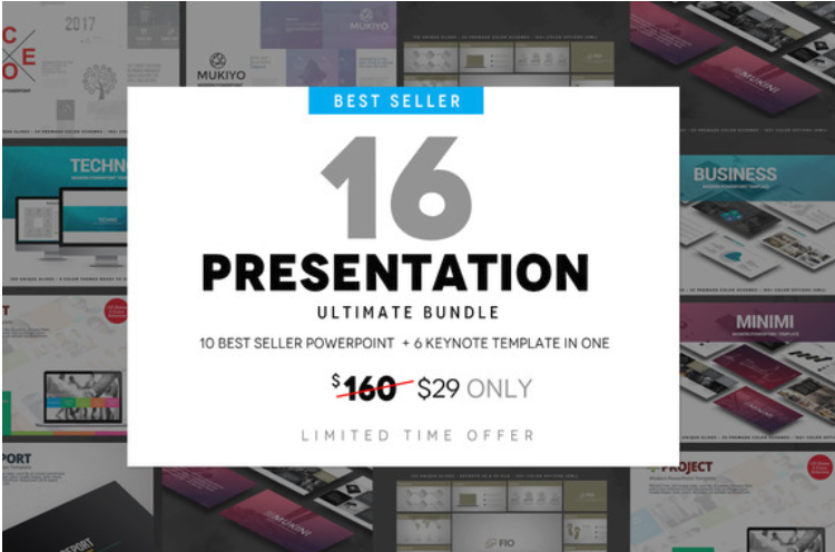 موسوعة قوالب بوربوينت | Creativemarket Ultimate Presentation Bundle