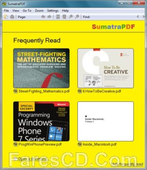 برنامج قارىء الكتب الاليكترونية | Sumatra PDF 3.4.4 Final