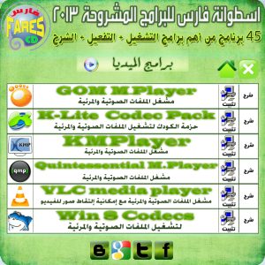 اسطوانة فارس للبرامج المشروحة 2013 ( اسطوانة شاملة لجميع البرامج الأساسية + التفعيل + الشرح ) Fares CD of the programs explain 2013