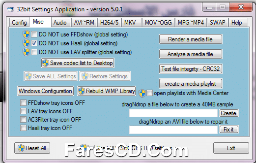 ADVANCED Codecs for Windows3