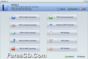 برنامج تحويل ملفات بى دى إف | PDFZilla 3.0.7