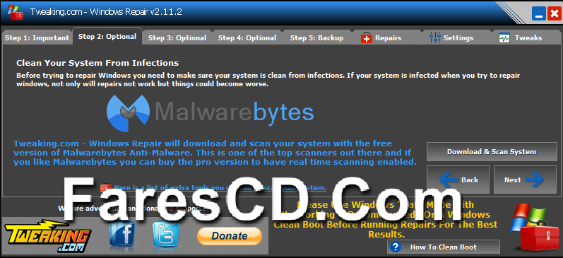 آخر إصدار من تجميعة أدوات صيانة الويندوز Windows Repair 2.11.2 (2)