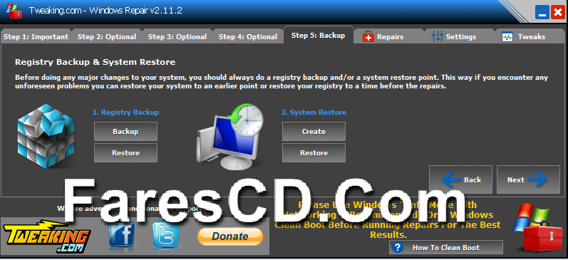 آخر إصدار من تجميعة أدوات صيانة الويندوز Windows Repair 2.11.2 (5)