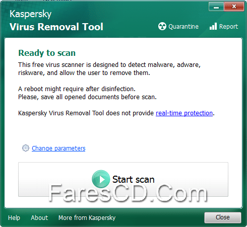 أداة كاسبر لإزالة الفيروسات Kaspersky Virus Removal Tool v15.0.19.0 DC (1)