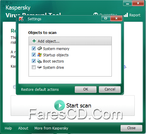 أداة كاسبر لإزالة الفيروسات Kaspersky Virus Removal Tool v15.0.19.0 DC (3)
