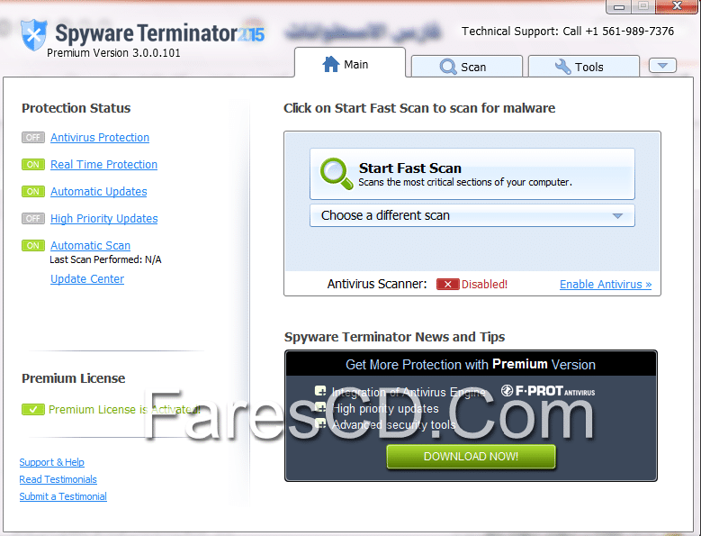 برنامج الحماية من التجسس والملفات الخبيثة Spyware Terminator Premium 2015 3 (1)