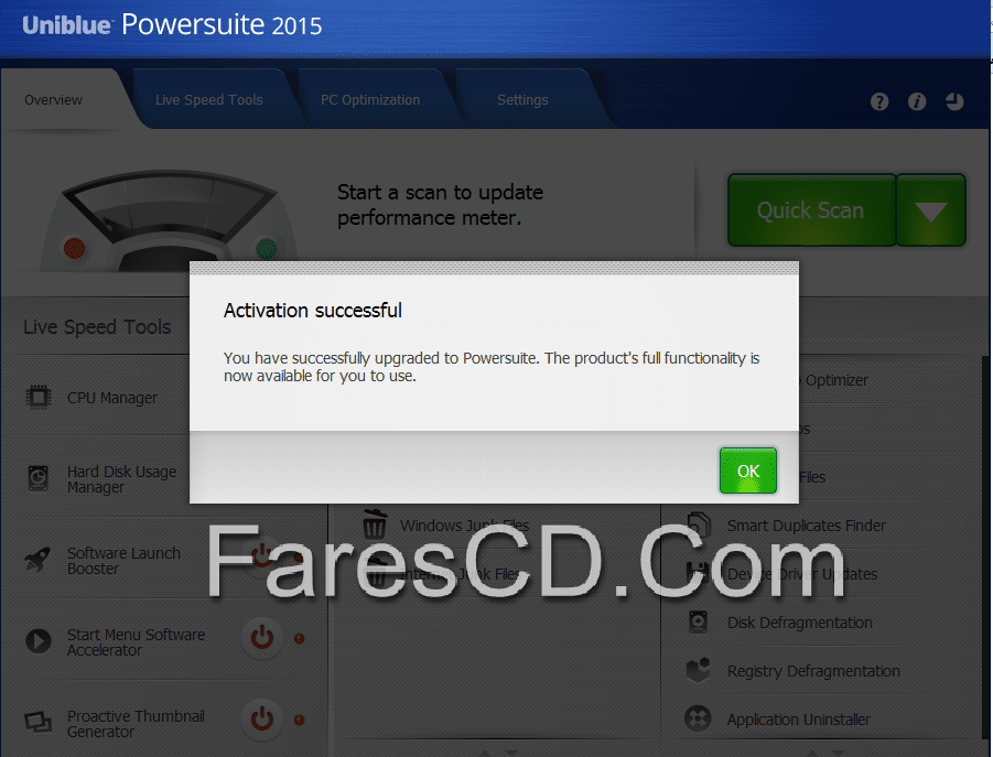 برنامج صيانة الويندوز Uniblue Powersuite 2015 4.3 (1)