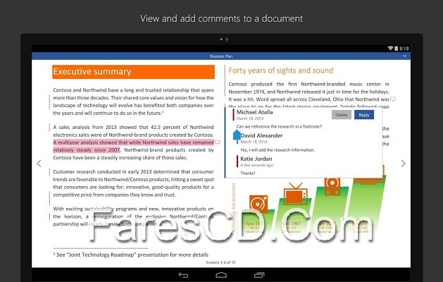 تطبيق ميكروسوفت وورد للأندرويد Microsoft Word for Tablet v16.0.3823.1007 (4)