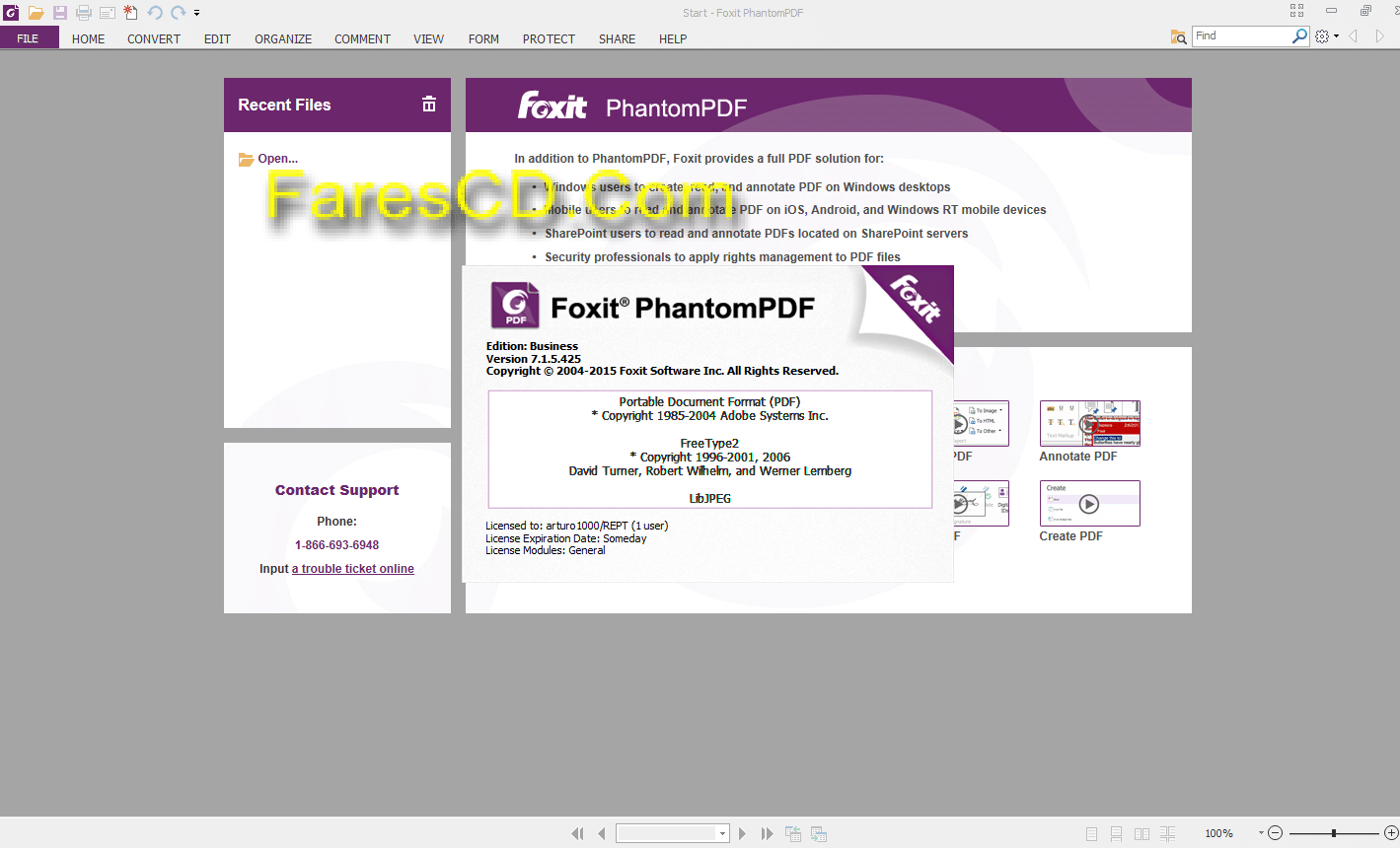أقوى برامج إدارة بى دى إف Foxit PhantomPDF Business 7.1.5.0425 (1)