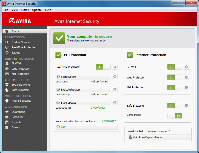برنامج أفيرا للحماية الشاملة Avira Internet Security 15.0.9.504