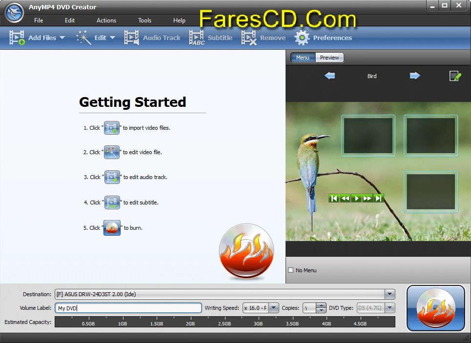برنامج إنشاء اسطوانات الدى فى دى AnyMP4 DVD Creator 6.0.76.35675 (1)