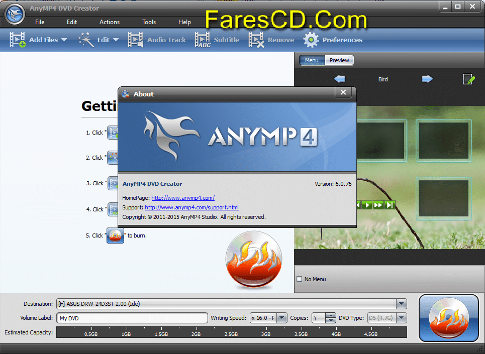 برنامج إنشاء اسطوانات الدى فى دى AnyMP4 DVD Creator 6.0.76.35675 (2)