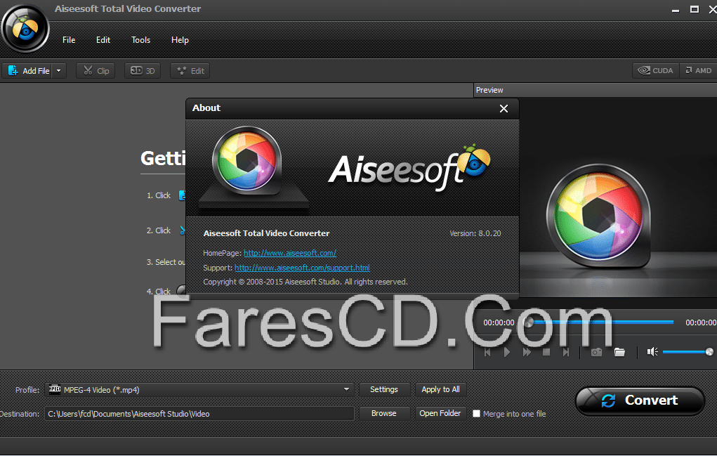 برنامج تحويل كل صيغ الفيديو Aiseesoft Total Video Converter 8.0.2 (2)