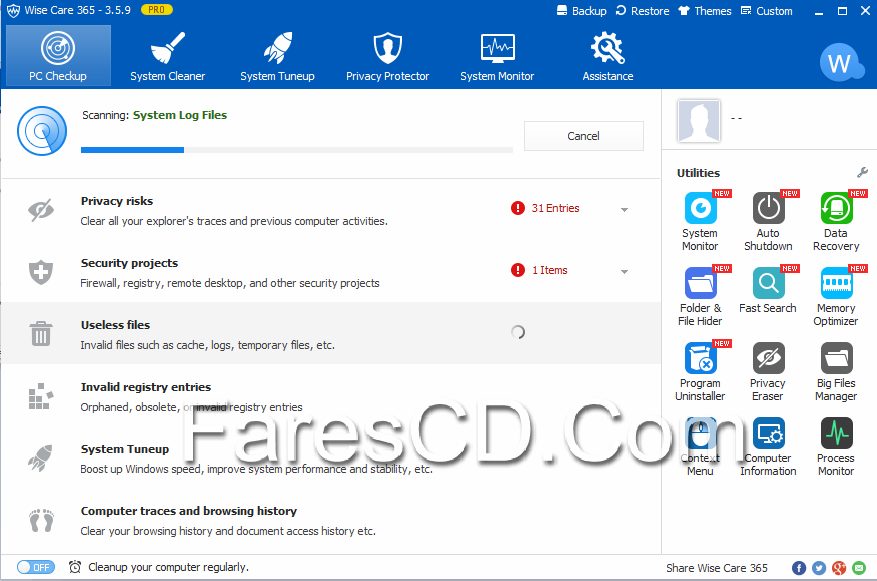 برنامج تسريع وتنظيف الويندوز Wise Care 365 Pro 3.59 Build 319 (2)