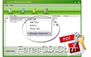 برنامج لفتح ملفات بى دى اف المحمية بباسوورد | Amacsoft PDF Password Cracker 2.1.5