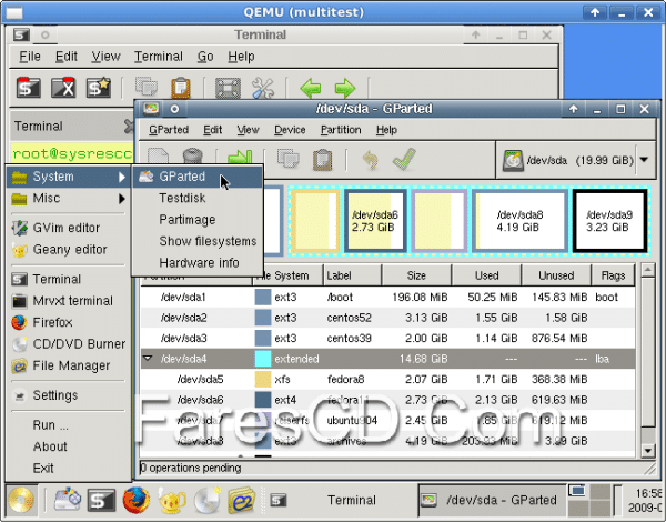 اسطوانة الصيانة وإصلاح أعطال الهارد SystemRescueCD 4.5.3 Final (1)