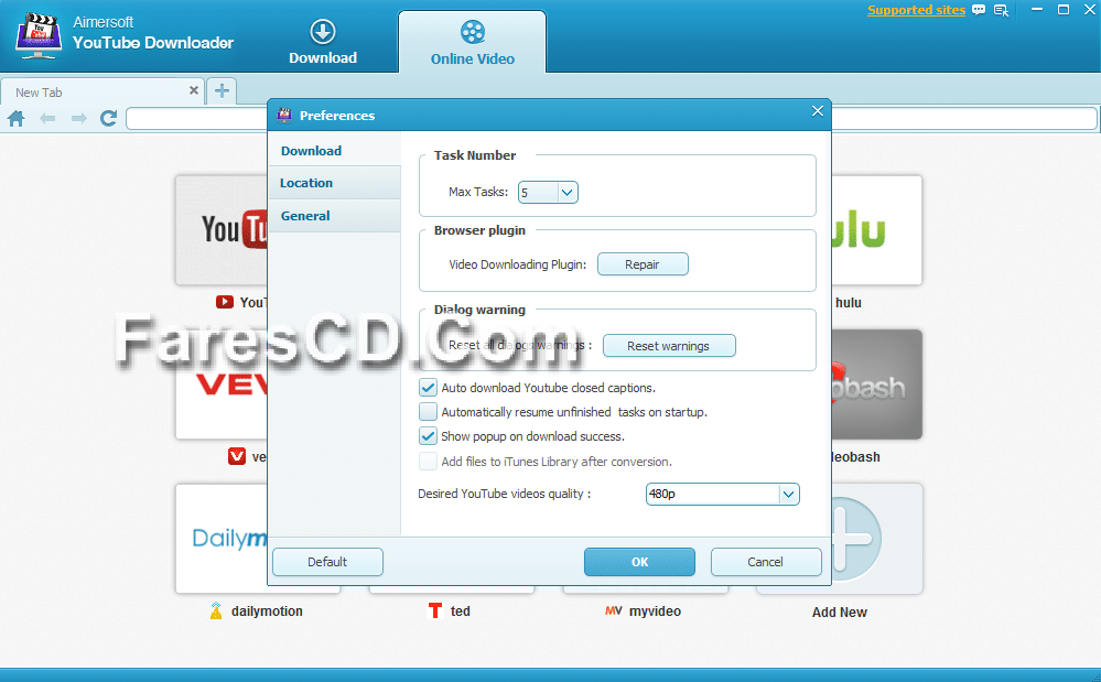 برنامج التحميل من مواقع الفيديو Aimersoft YouTube Downloader 4.3.3 (4)