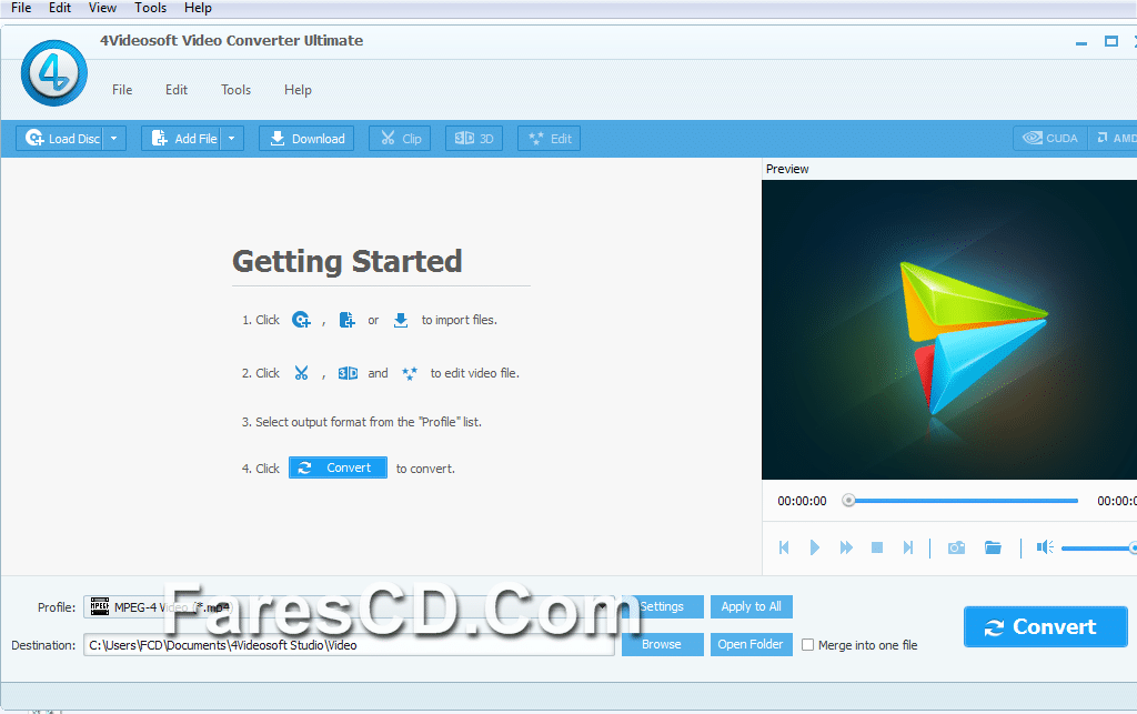 برنامج تحويل صيغ الفيديو 4Videosoft Video Converter Ultimate 5.2.2 (1)