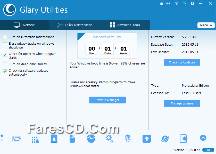 برنامج صيانة الويندوز Glary Utilities Pro 5.25.0.44 (2)