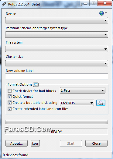 برنامج نسخ الويندوز على الفلاشة Rufus 2.2.664 Beta portable (1)