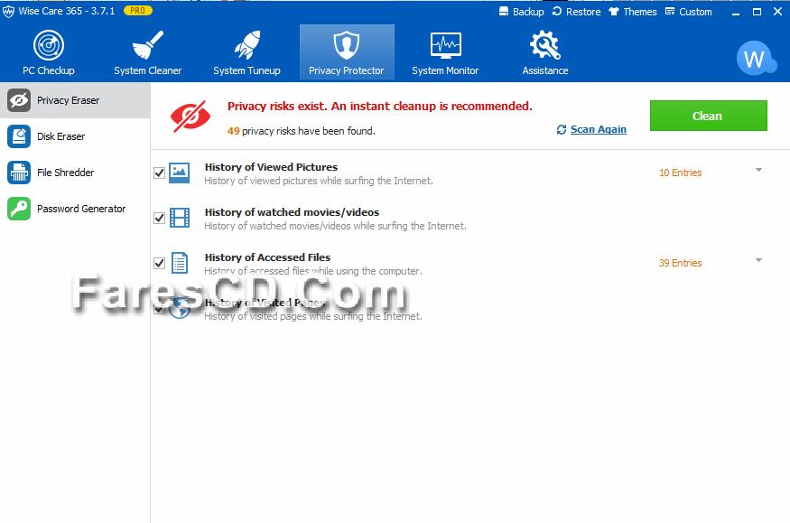 برنامج تنظيف وتسريع الكومبيوتر Wise Care 365 Pro 3.71.329 (1)