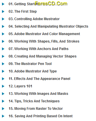 كورس تعليم أدوبى اليستريتور InfiniteSkills - Learning Adobe Illustrator CC