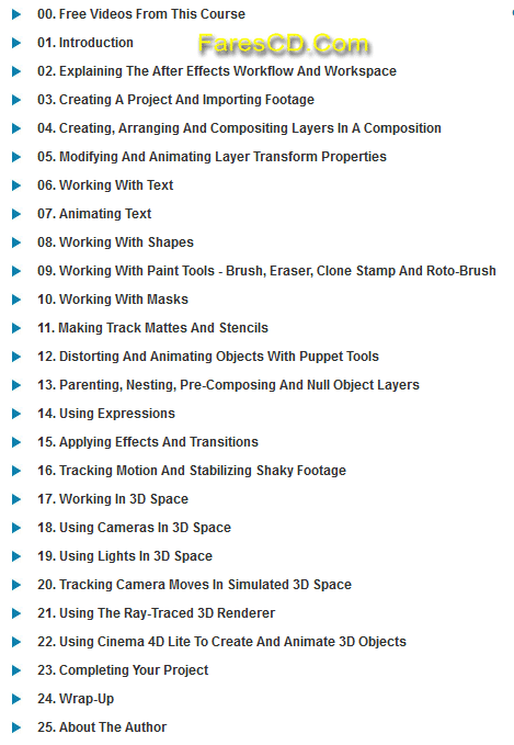 كورس تعليم وإحتراف أفتر إفكت InfiniteSkills - Learning Adobe After Effects CC (1)