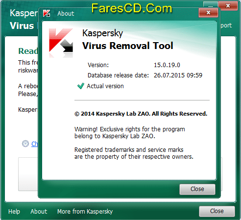أداة كاسبر سكاى لإزالة الفيروسات Kaspersky Virus Removal Tool 15.0.19 (2)