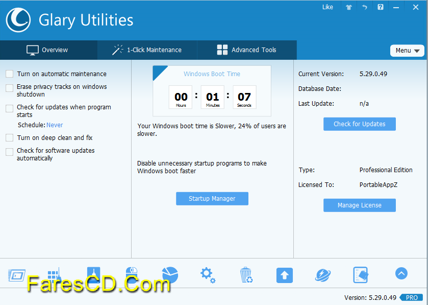 برنامج صيانة الويندوز Glary Utilities Pro 5.29.0.49 Final (1)