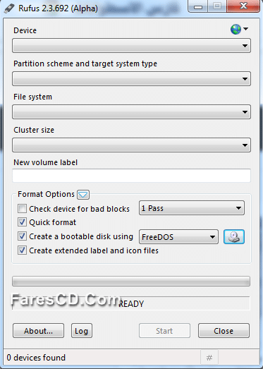 برنامج نسخ الويندوز على الفلاشة Rufus 2.3.692 Alpha Portable (1)