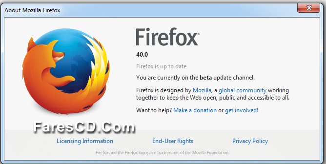 آخر إصدار من فيرفوكس Mozilla Firefox 40.0 Beta 9 x32x64