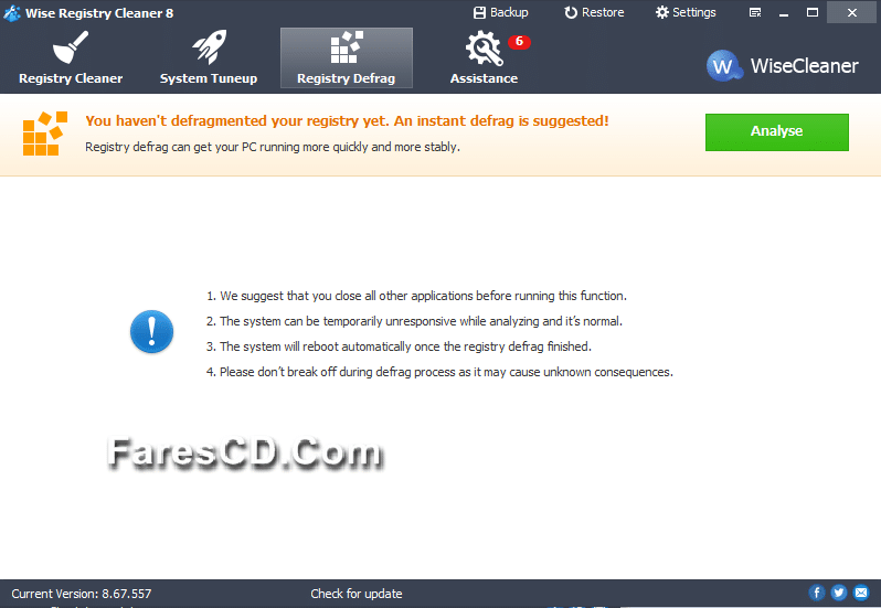 برنامج تنظيف وصيانة الريجيسترى Wise Registry Cleaner 8.67 (3)