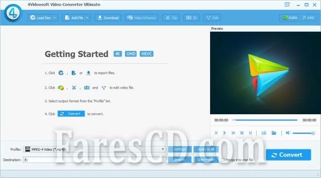 برنامج تحويل الفيديو | 4Videosoft Video Converter Ultimate
