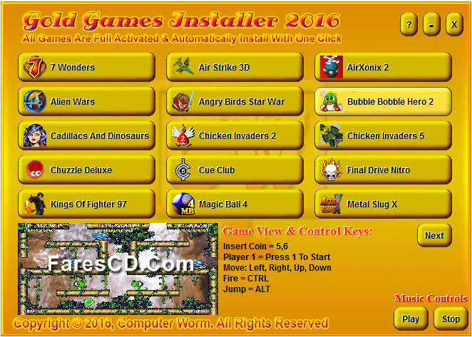 الاسطوانة الذهبية للألعاب الخفيفة 2016 Gold Games AIO (1)
