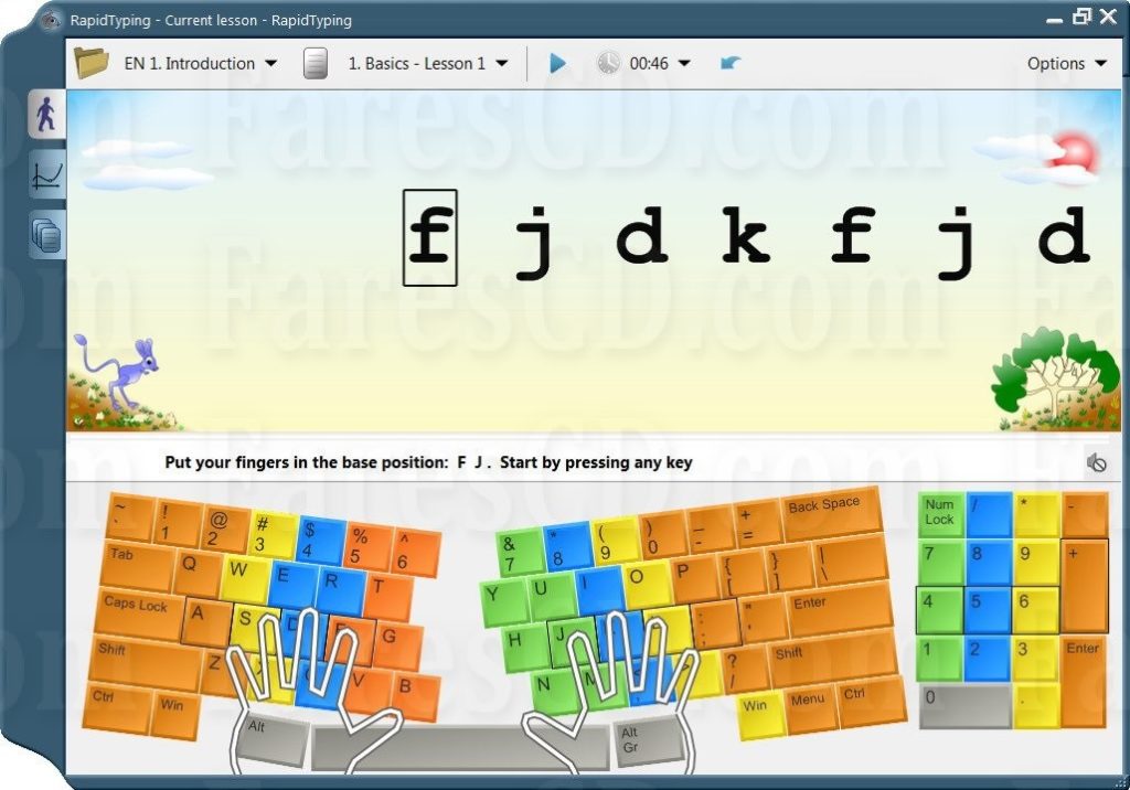 برنامج تعليم سرعة الكتابة على الكيبورد | Rapid Typing Tutor