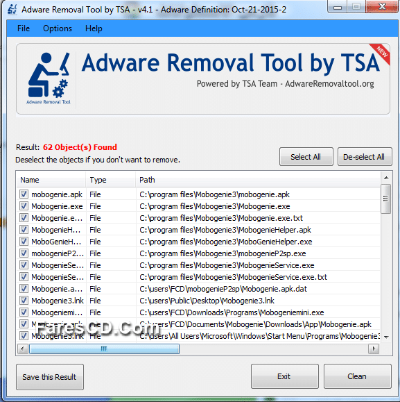أداة إزالة الادوار والملفات الخبيثة Adware Removal Tool 4.1 portable (2)