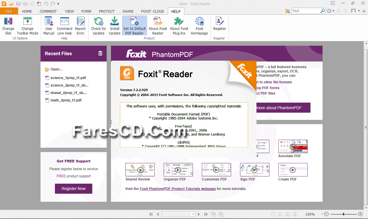 برنامج قراءة ملفات بى دى إف Foxit Reader 7.2.2.0929 (2)