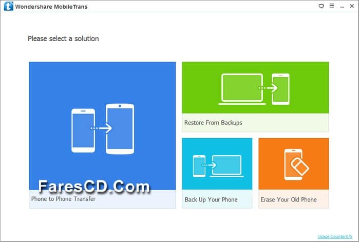 عملاق النسخ الإحتياطى للهواتف الذكية Wondershare MobileTrans 7.4.0.414 (1)