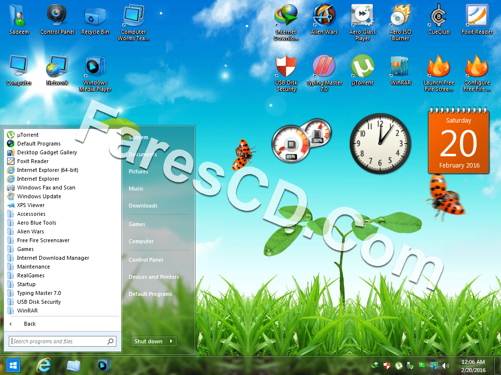 ويندوز سفن إيرو 2016 نواة (x64) Win 7 Aero Blue 2016 (3)