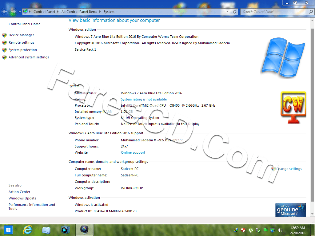 ويندوز سفن إيرو 2016 نواة (x64) Win 7 Aero Blue 2016 (4)