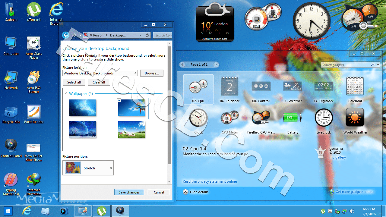 ويندوز سفن إيرو 2016 نواة (x86) Win 7 Aero Blue 2016 (4)