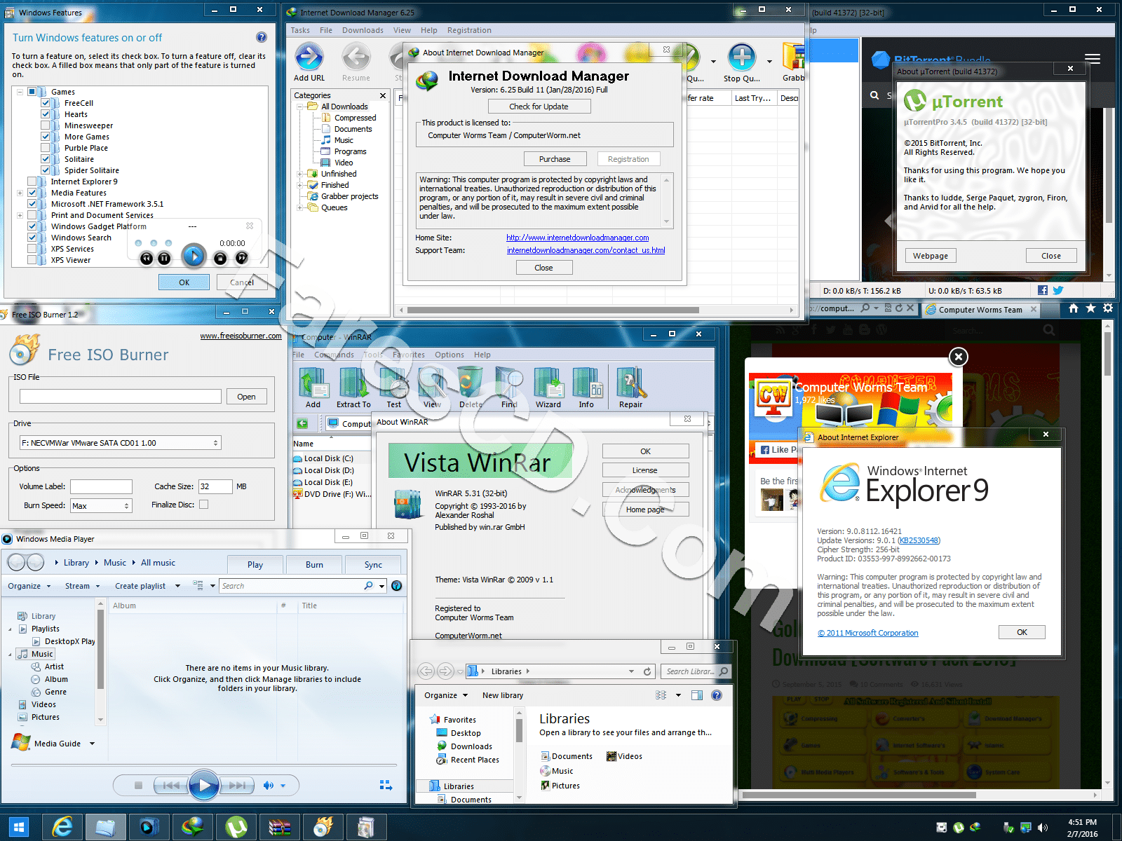 ويندوز سفن إيرو 2016 نواة (x86) Win 7 Aero Blue 2016 (5)