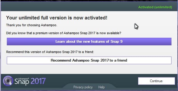 برنامج تصوير الشاشة 2017 Ashampoo Snap