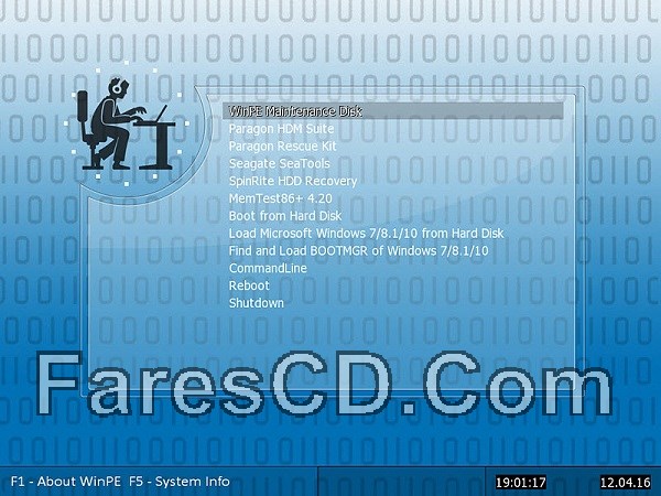 ويندوز الإنقاذ والصيانة WinPE Maintenance Disk x64 v4 (3)