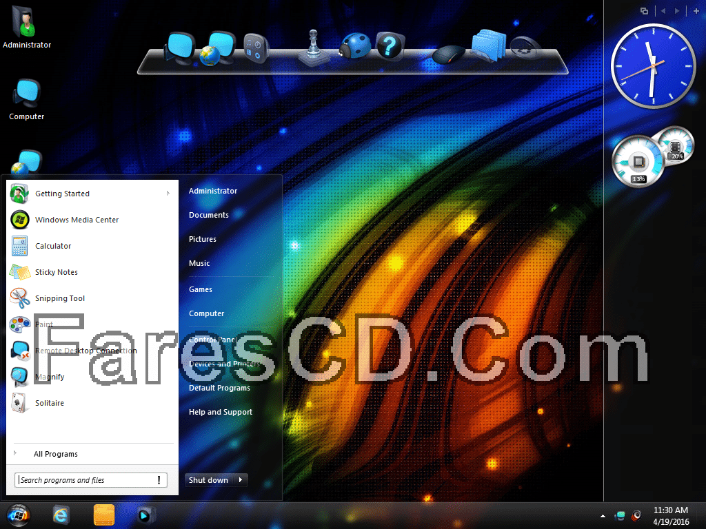 أحدث إصدارات ويندوز سفن المعدلة Windows 7 Indego Core Lite April x64 (2)