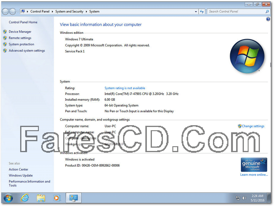 تجميعة ويندوز سفن لشهر مايو 2016 Windows 7 SP1 X64 9in1 OEM ESD (5)