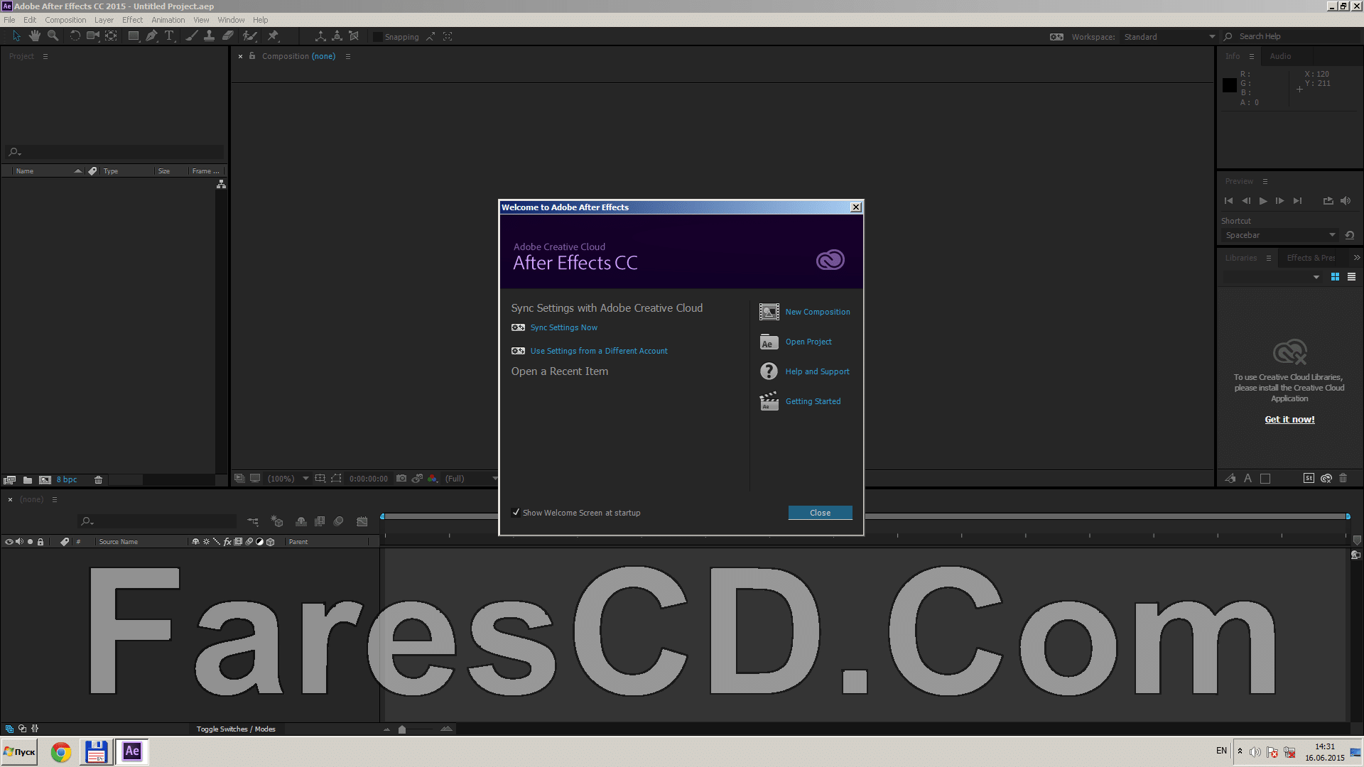 نسخة ريباك من أدوبى افتر إفكت مع الإضافات Adobe After Effects CC 12.2.1.5 RePack (1)