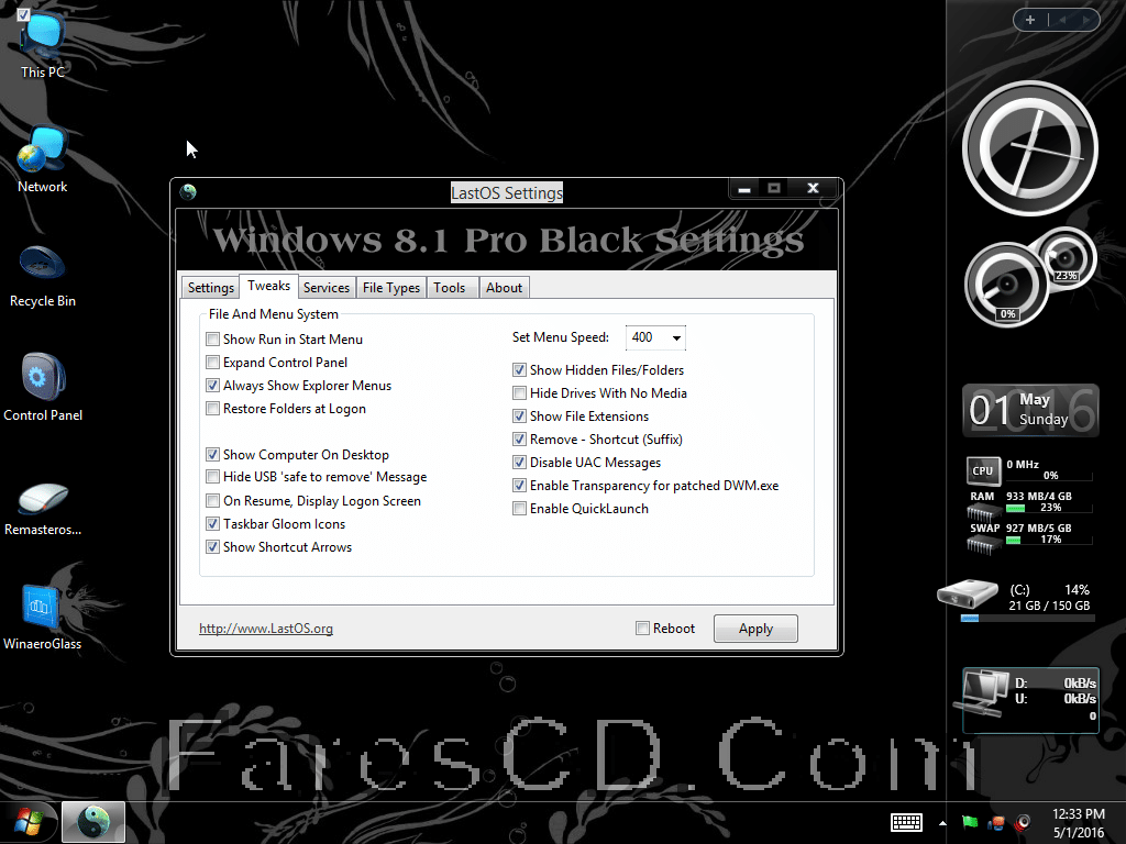 ويندوز 8.1 بلاك Windows 8.1 Black Pro x64 ESD May 2016 (5)